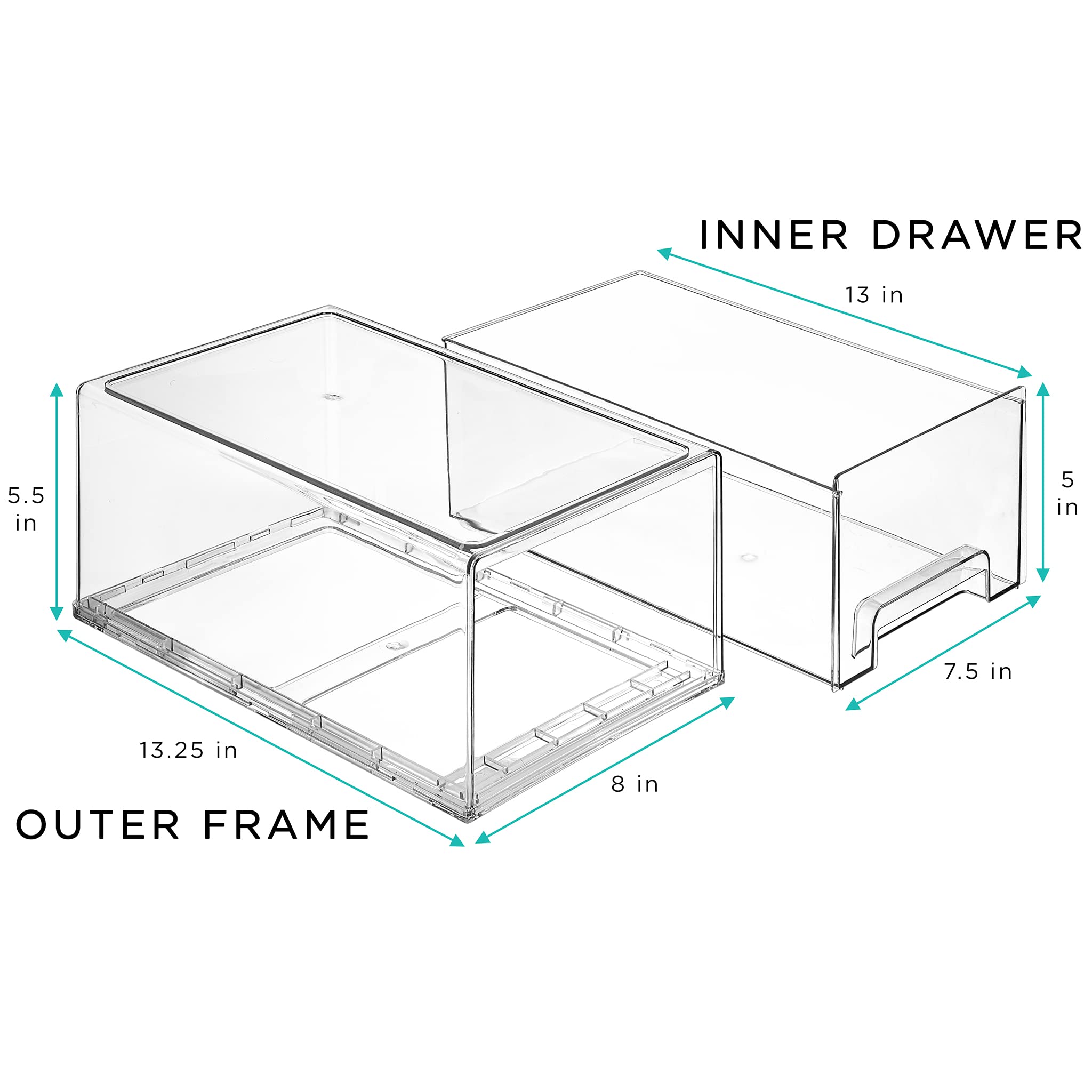 Sorbus durable clear acrylic material enhances long-lasting visibility.