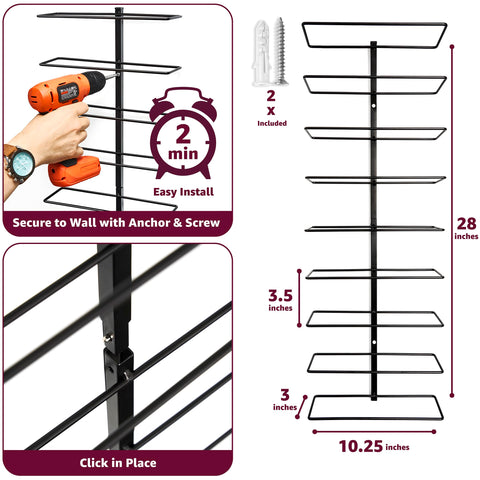 Sorbus easy-assembly design with included screws ensures quick wall mounting