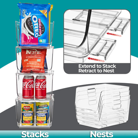 Sorbus easy-grip handle bin for simple lifting and stacking