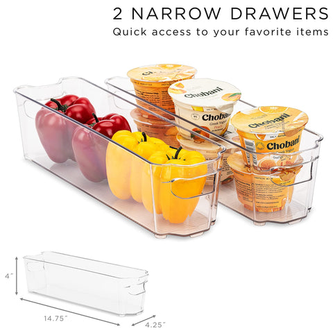Sorbus stackable design saves fridge space and simplifies meal prep.