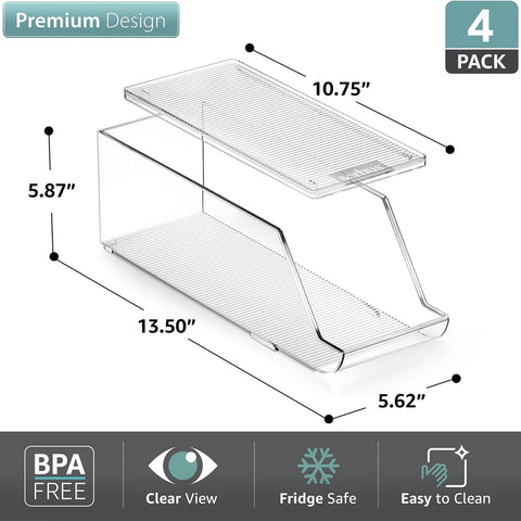 Sorbus BPA-free storage bin keeps beverages neatly stacked and easily accessible.