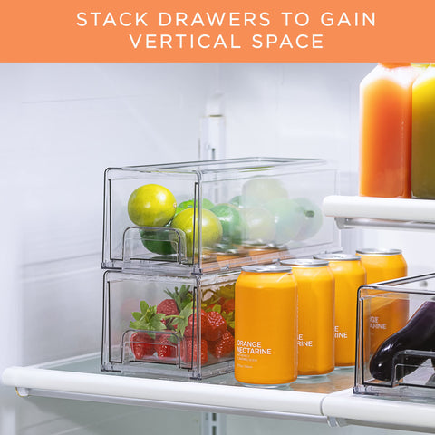 Sorbus organized pantry and fridge with 2-pack storage solution