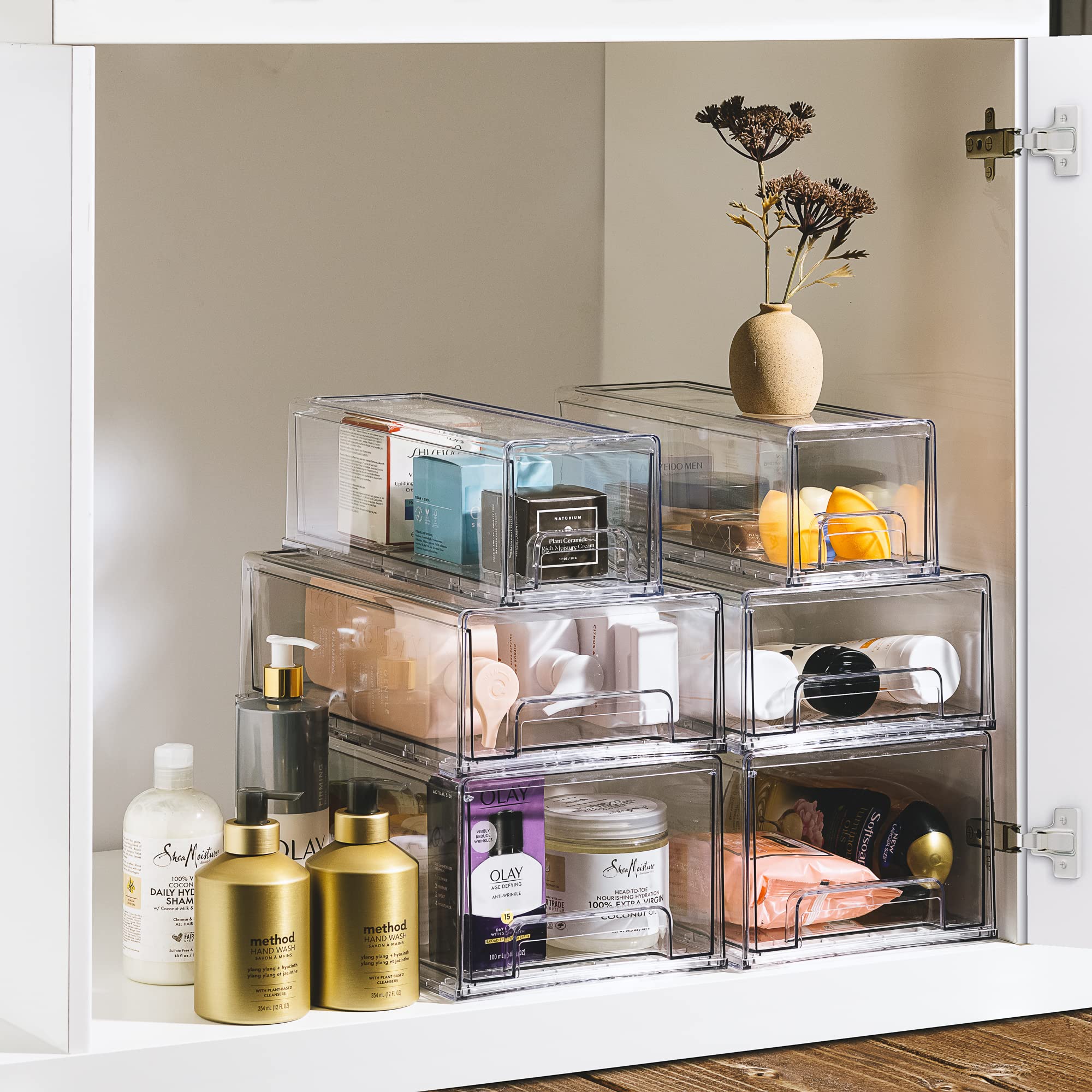 Sorbus drawers with silicone pads and rubber feet for stability