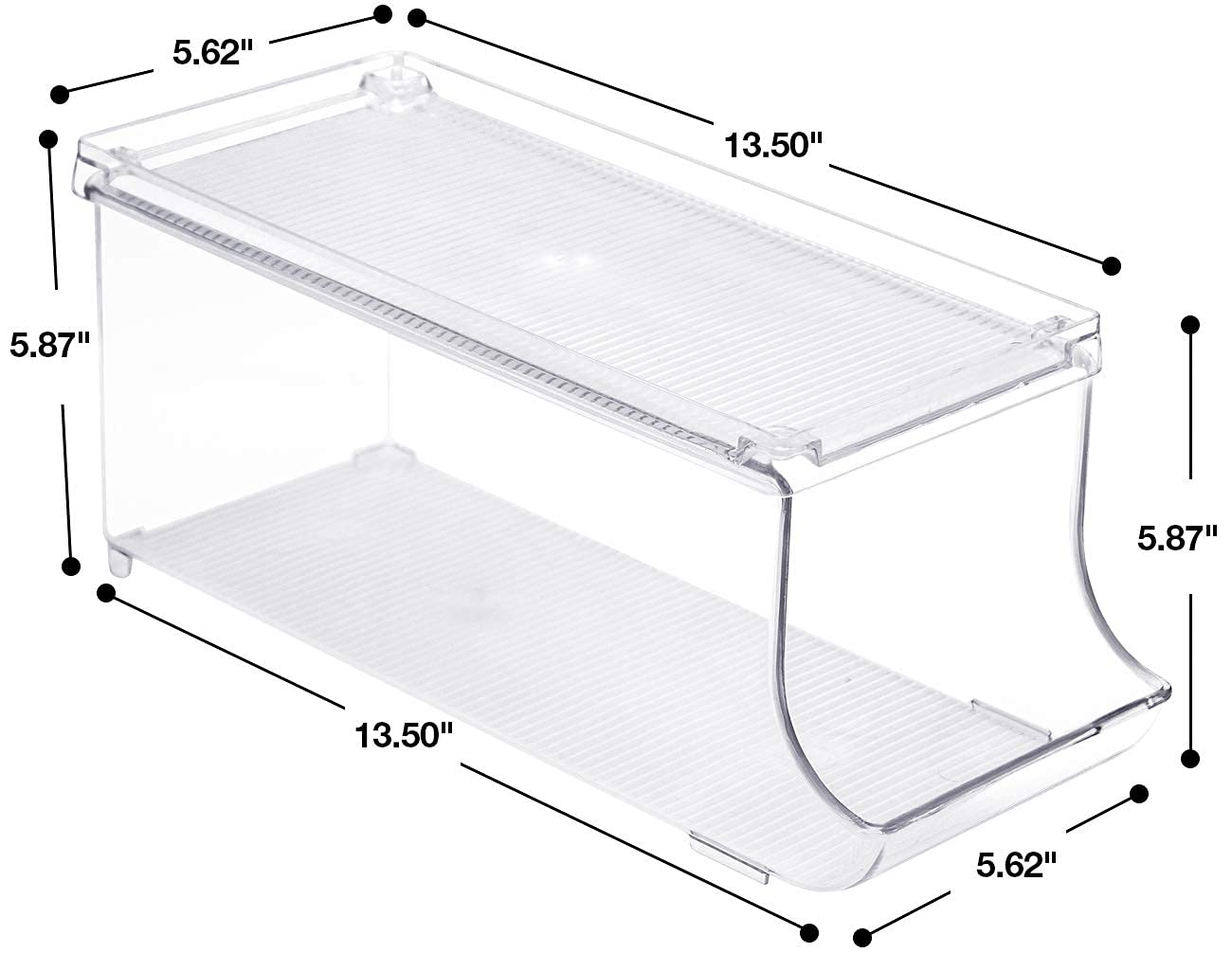 Sorbus clear design in fridge for quick beverage checks