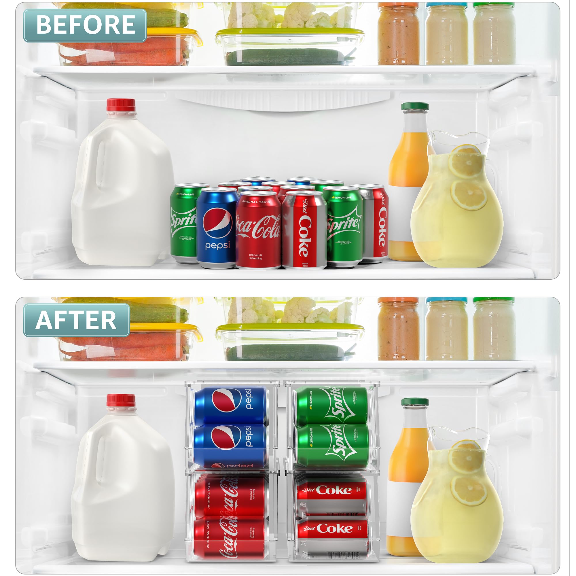 Sorbus clear storage system enables quick access and tidy organization.