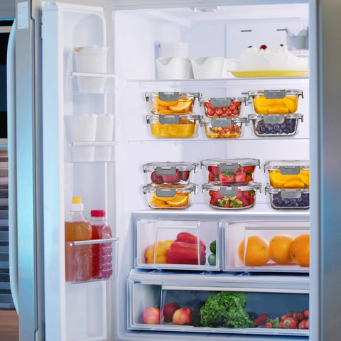 Sorbus stackable meal prep containers save fridge space.
