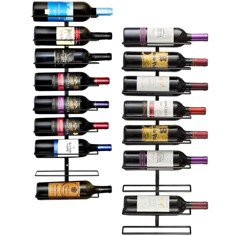 Sorbus two rack wall mount wine rack assembly ready for installation and display