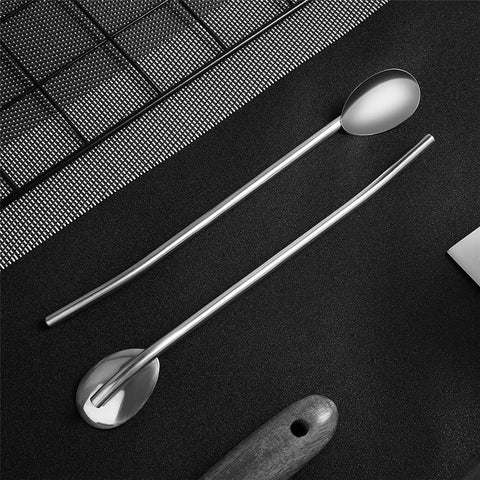 Sorfia two-in-one straw spoon design ideal for coffee and beverages