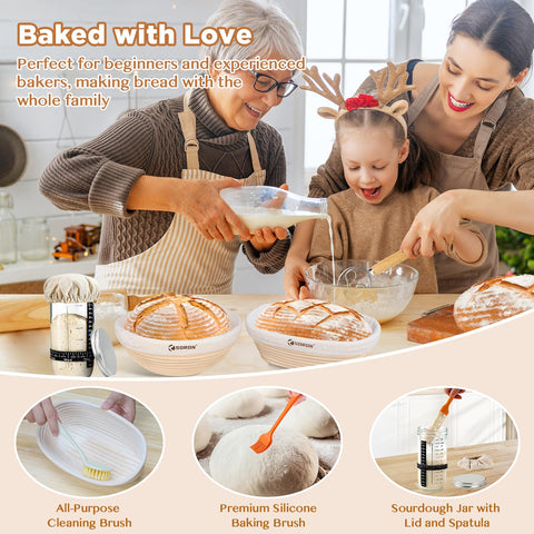 SORON silicone bread slings aid safe transfer from banneton to oven.