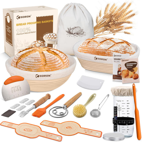 SORON sourdough starter kit packaging, ready for gifting and quick setup.