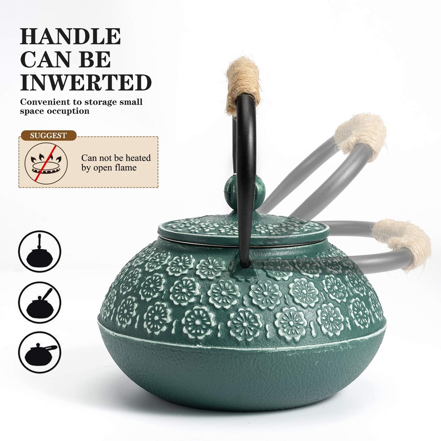 Sotya teapot with cherry blossom pattern adds subtle kitchen charm
