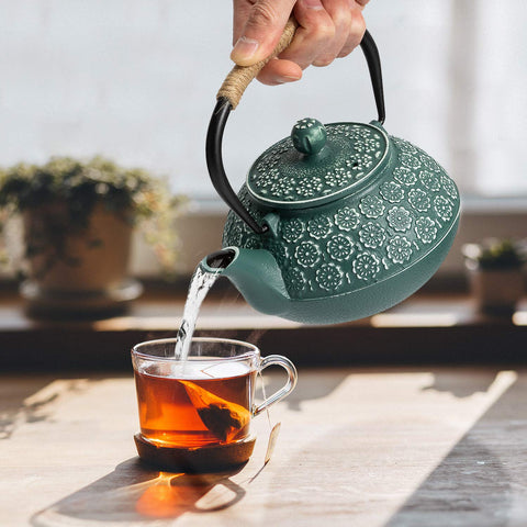 Sotya teapot stainless steel infuser separates leaves for easy removal