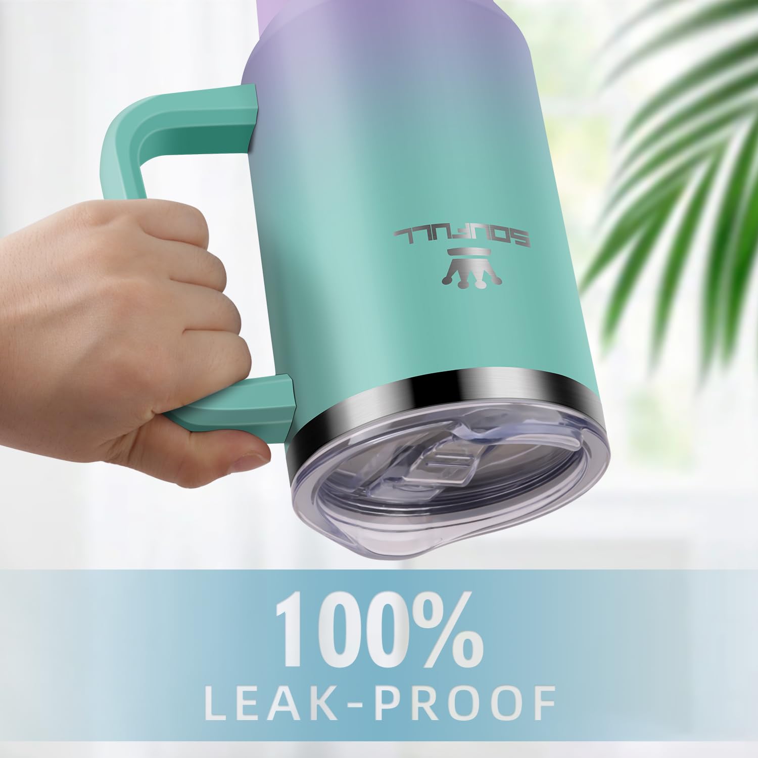 Soufull double-wall insulation keeps drinks cold for hours and hot when needed.