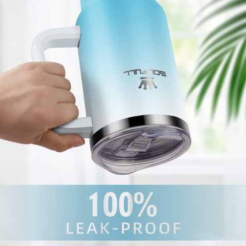 Soufull double wall vacuum insulation stainless steel interior keeps temps stable.