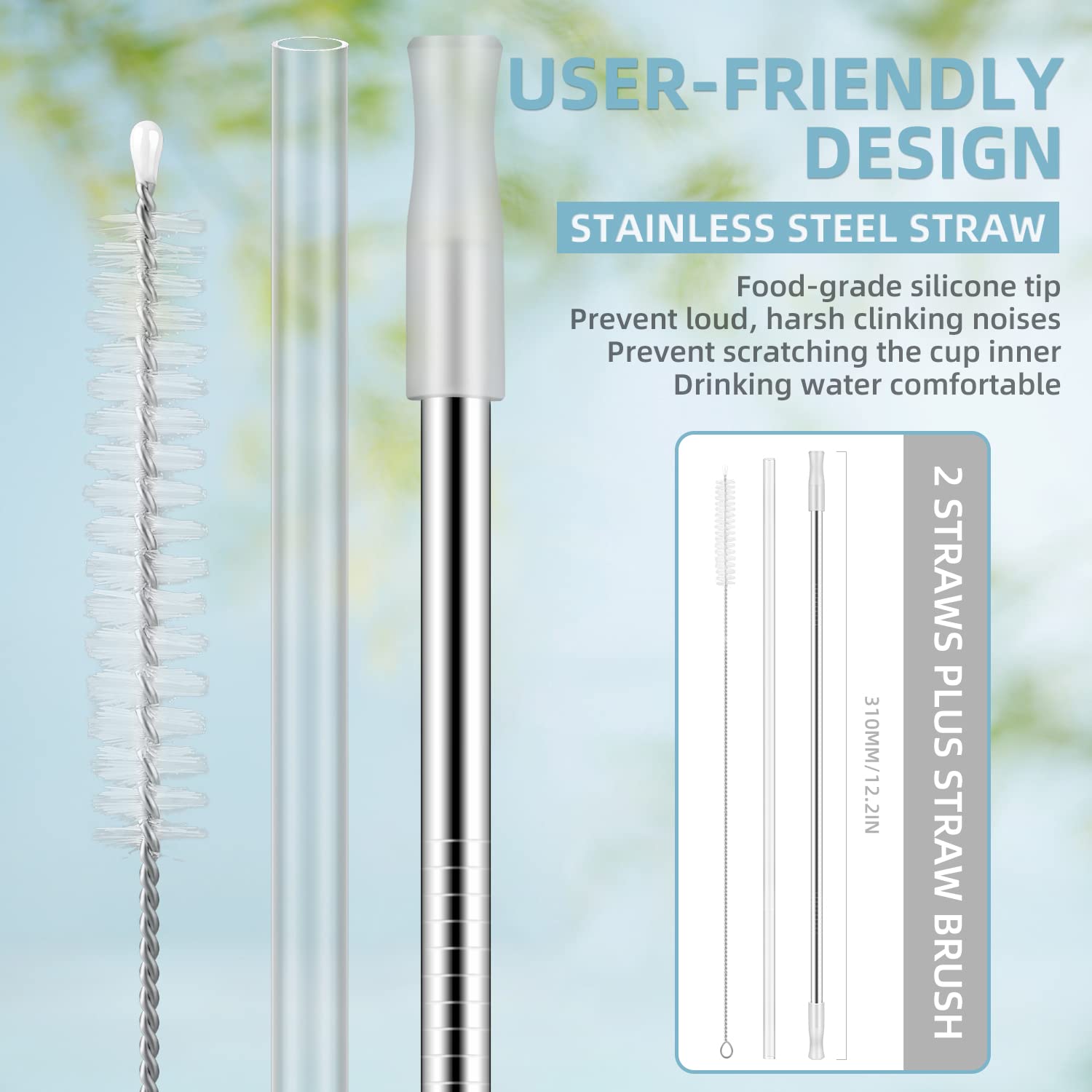 Soufull silicone sleeve and handle enable a secure grip.