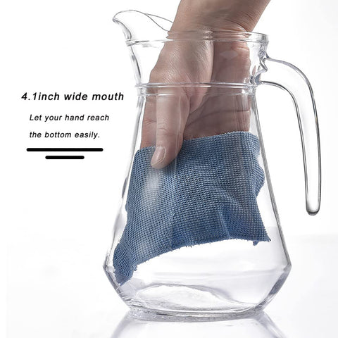 SOUJOY 68 oz capacity pitcher with wide mouth for quick fruit additions