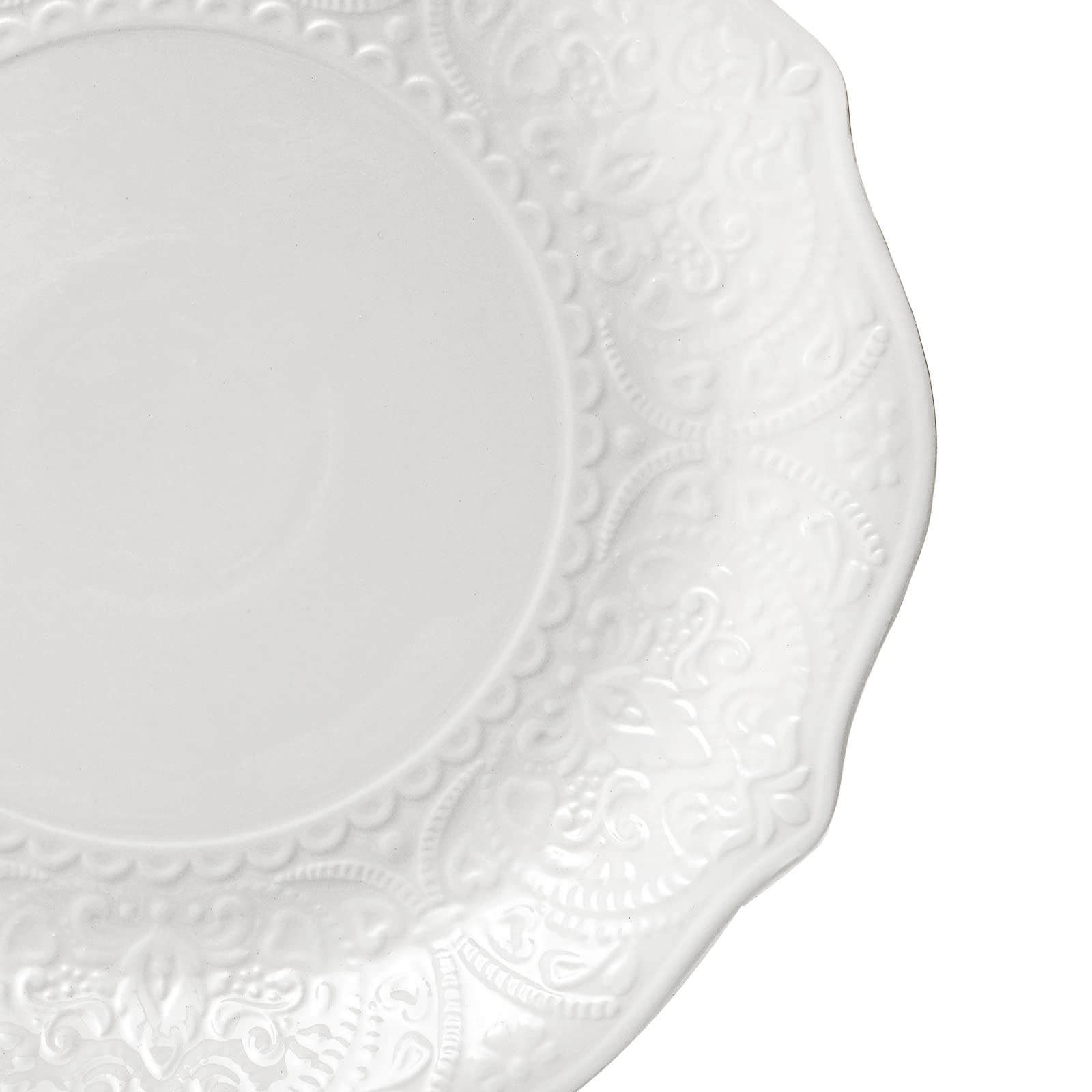 SOUJOY plate close-up reveals embossed texture and smooth glaze.