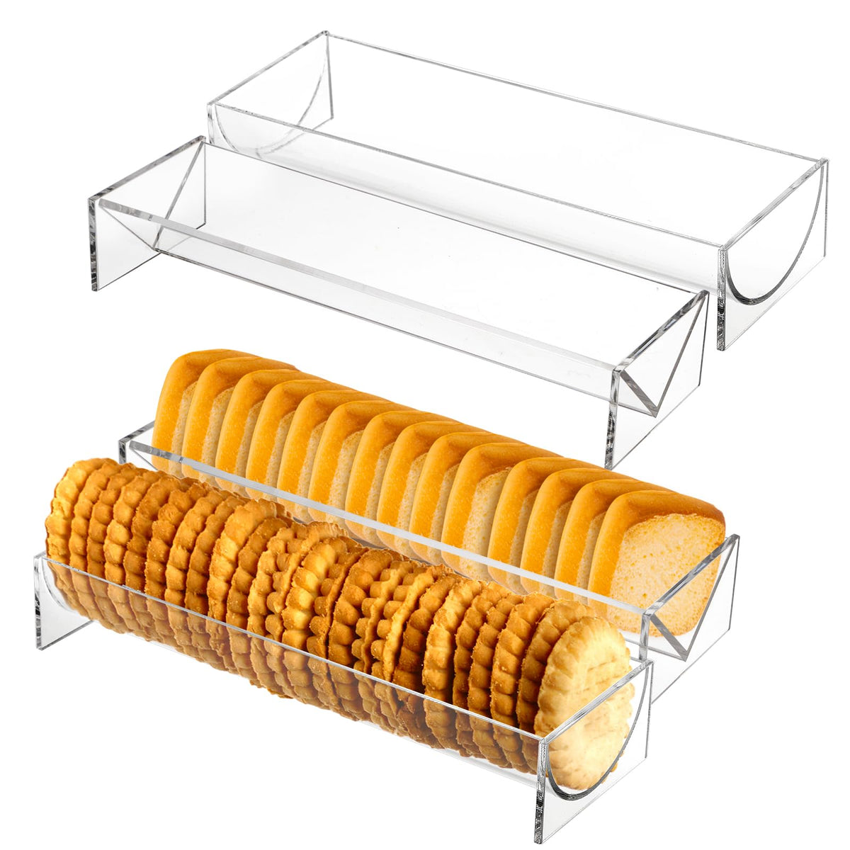 SOUJOY cracker tray 4-pack clear for neat, accessible serving at gatherings.