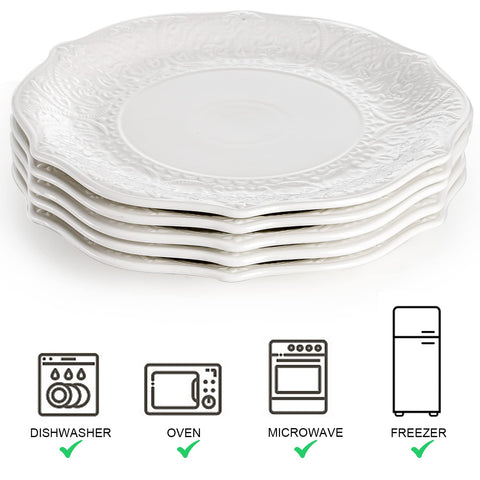 SOUJOY dinner plate ready for pasta or salad on a bright table.