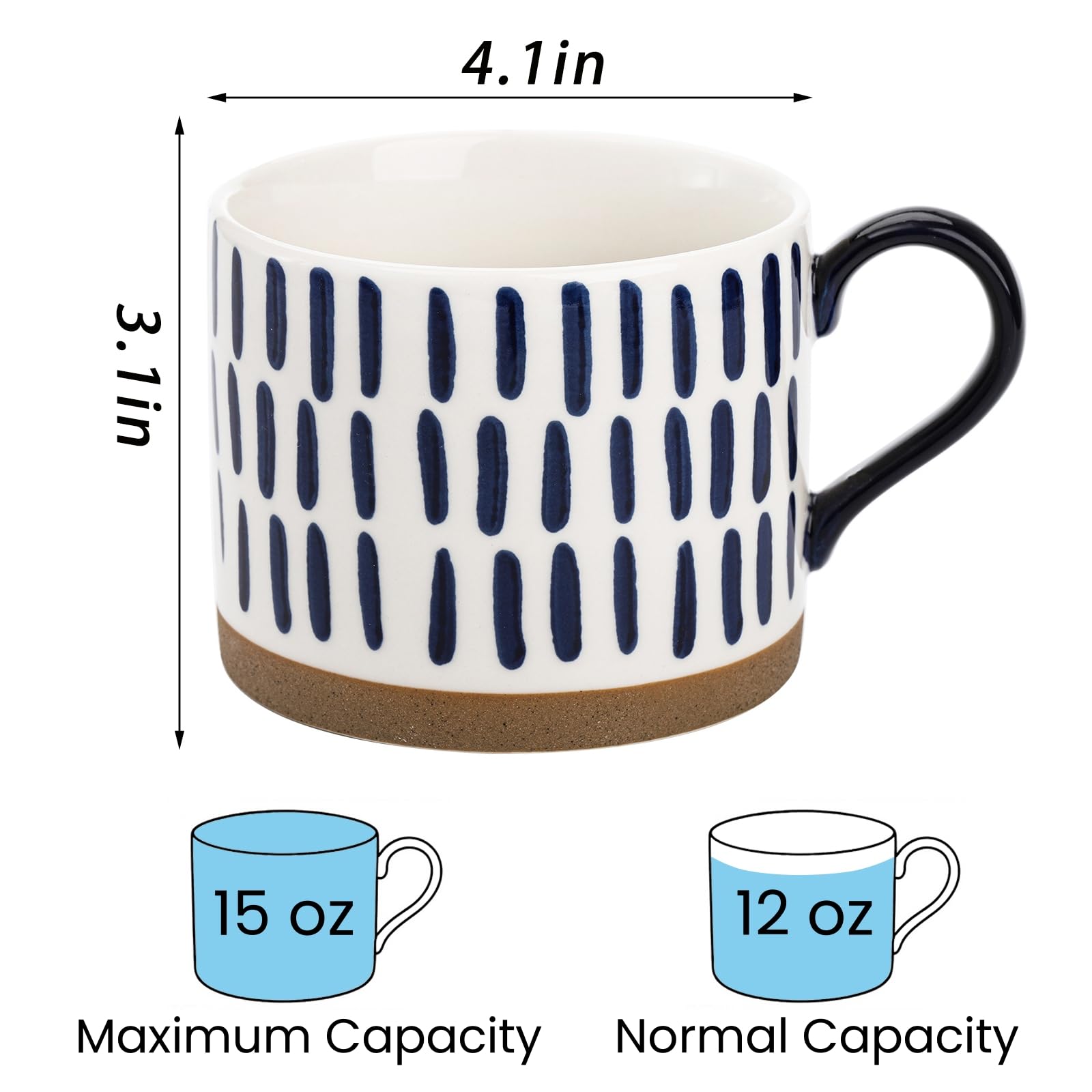 SOUJOY hand-painted ceramic mug set enhances tea moments with artisanal charm.