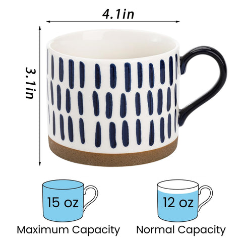 SOUJOY hand-painted ceramic mug set enhances tea moments with artisanal charm.