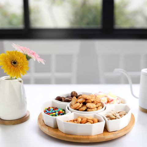 SOUJOY multi-purpose platter set suits chips, dips, and cheese.