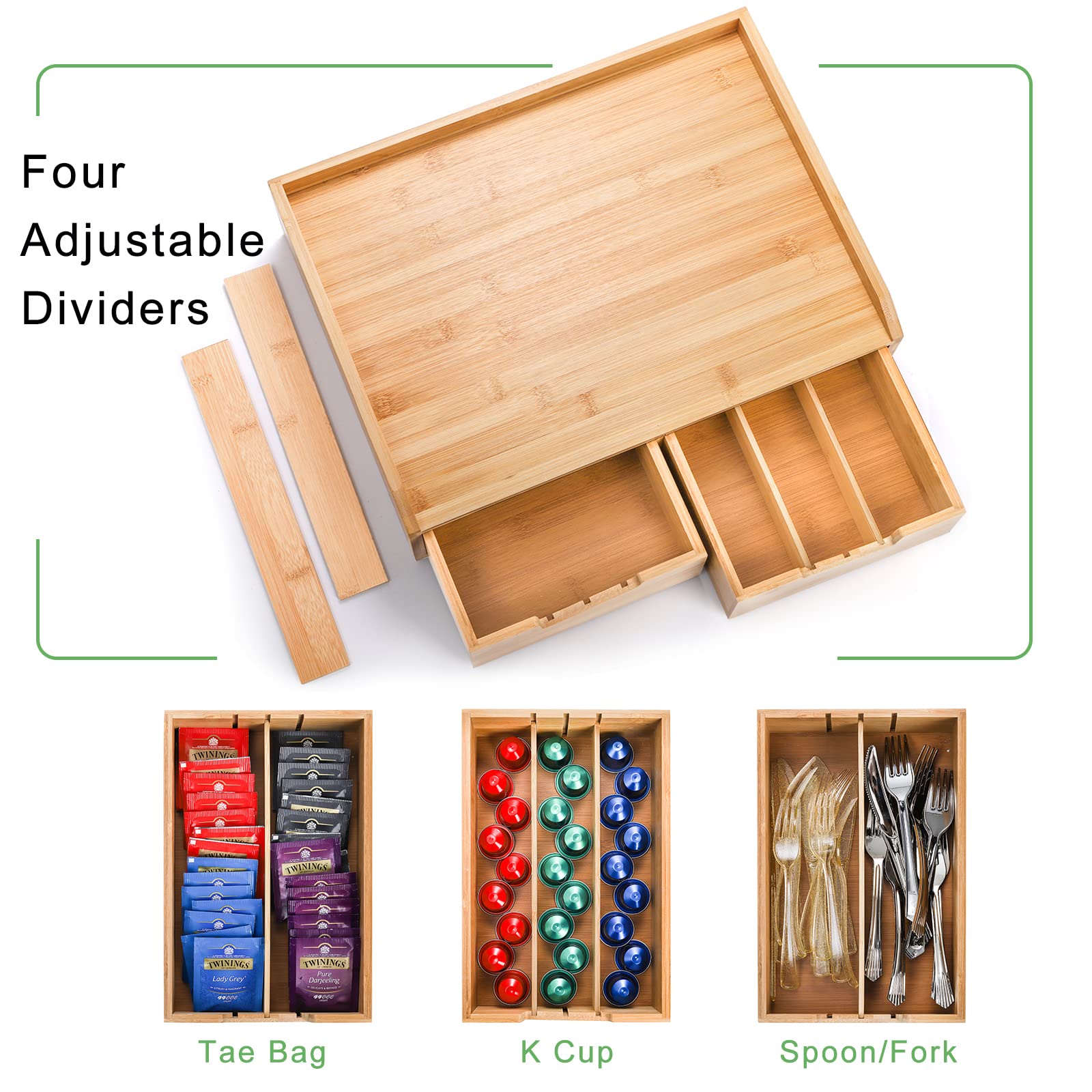 SOUJOY drawer organizer with patent US D1042636 S reference.