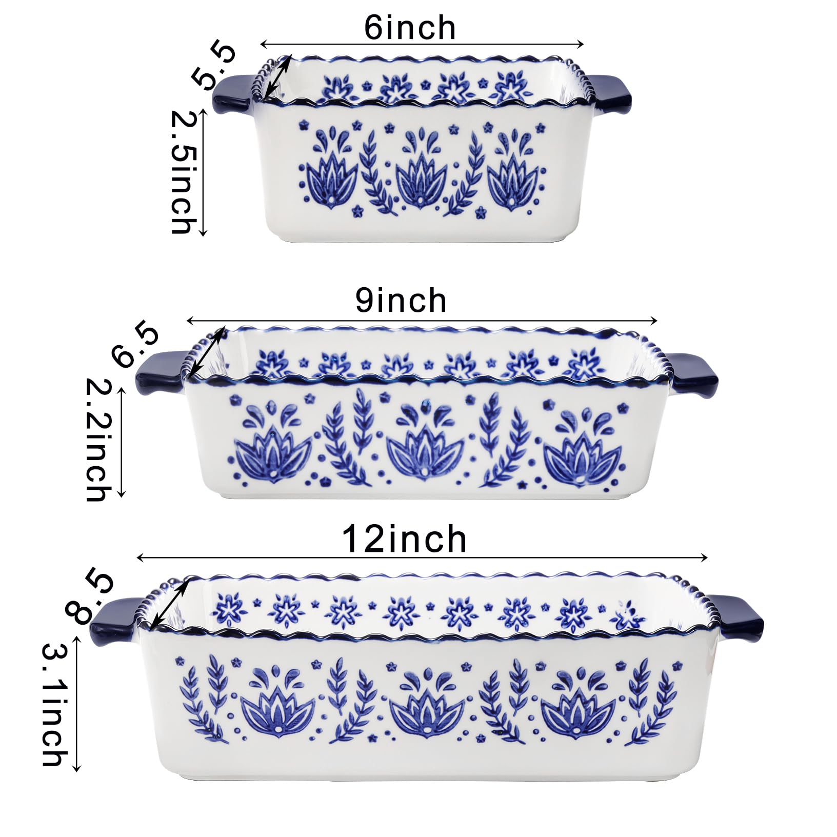 SOUJOY porcelain bakeware medium rectangular pan for sides and bakes.