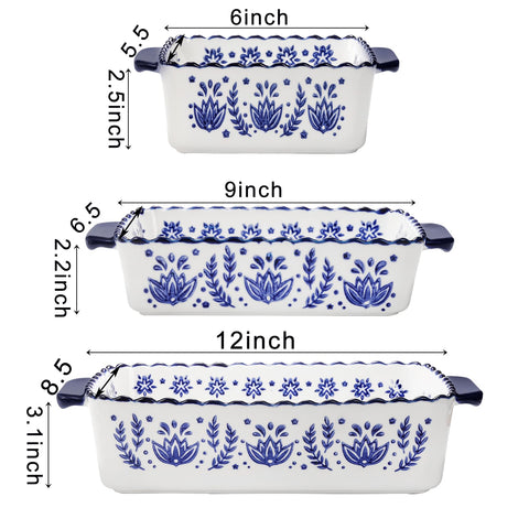 SOUJOY porcelain bakeware medium rectangular pan for sides and bakes.