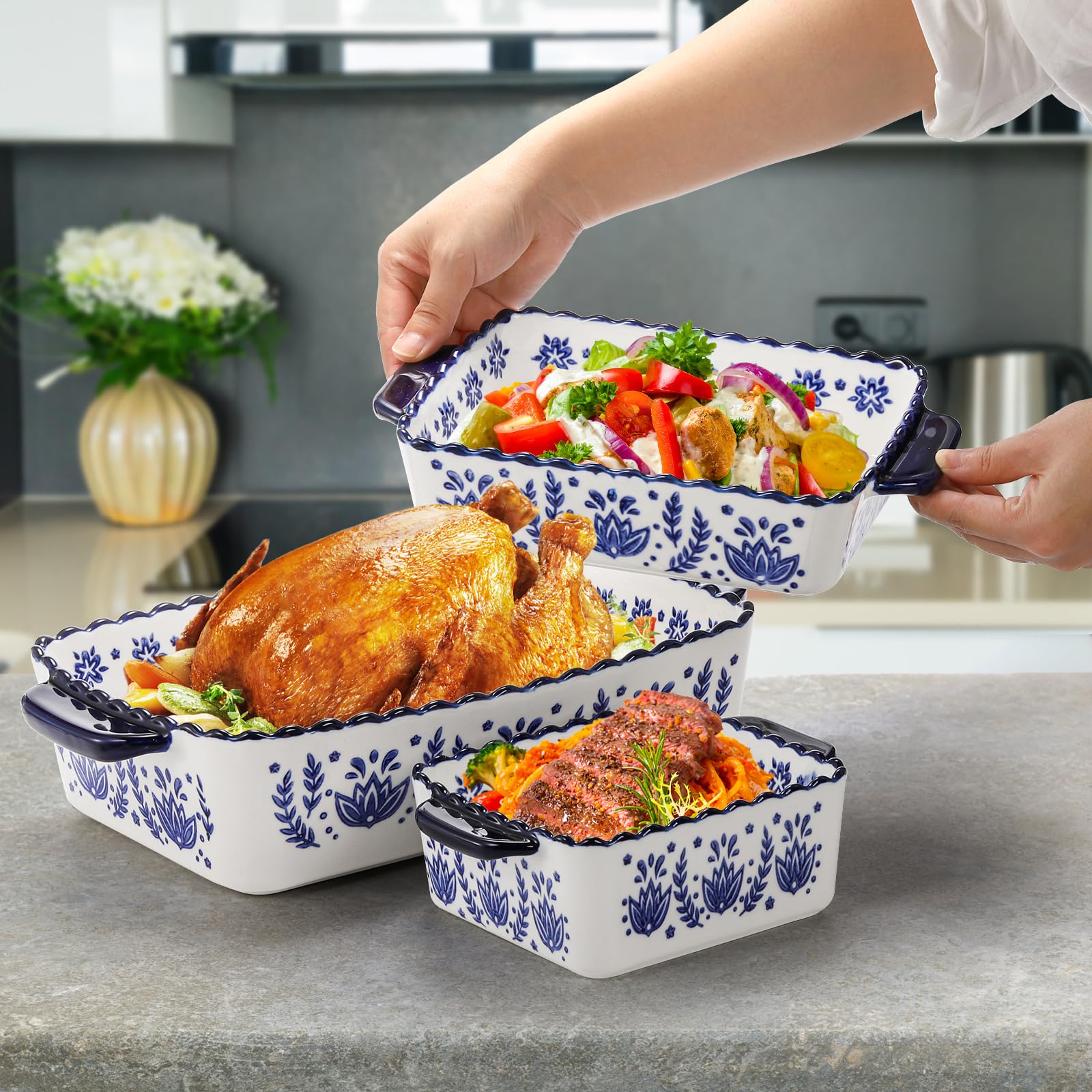 SOUJOY stackable bakeware saves space in storage.