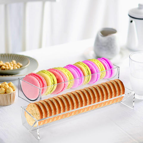 SOUJOY serving stand with straight walls emphasizes crisp food presentation for events.