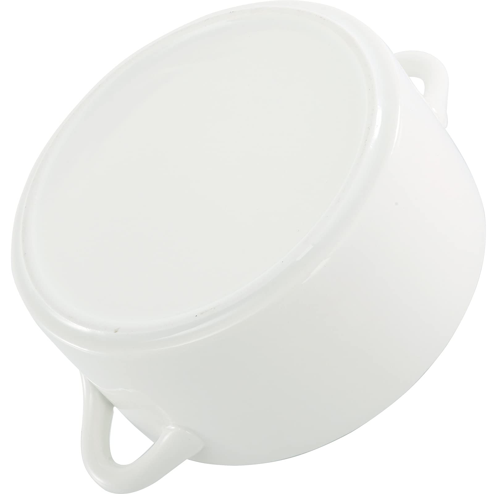 SOUJOY stackable porcelain bowls conserve cabinet space and simplify storage.