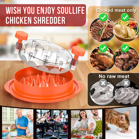 SoulLife Chicken Shredder dishwasher safe for quick cleanup.