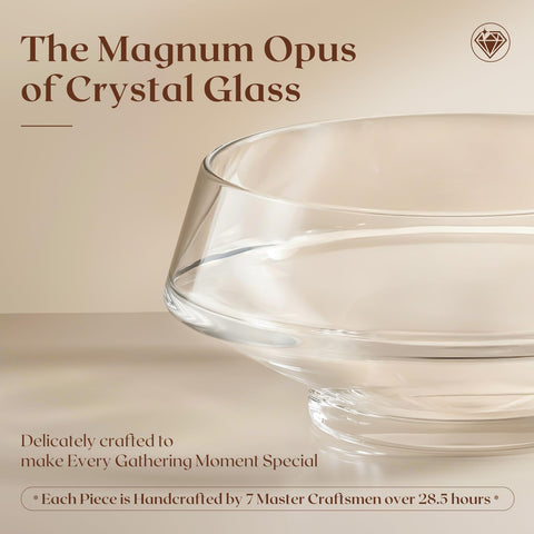 SoulThink hand-blown crystal glass emphasizes light refraction and premium feel.