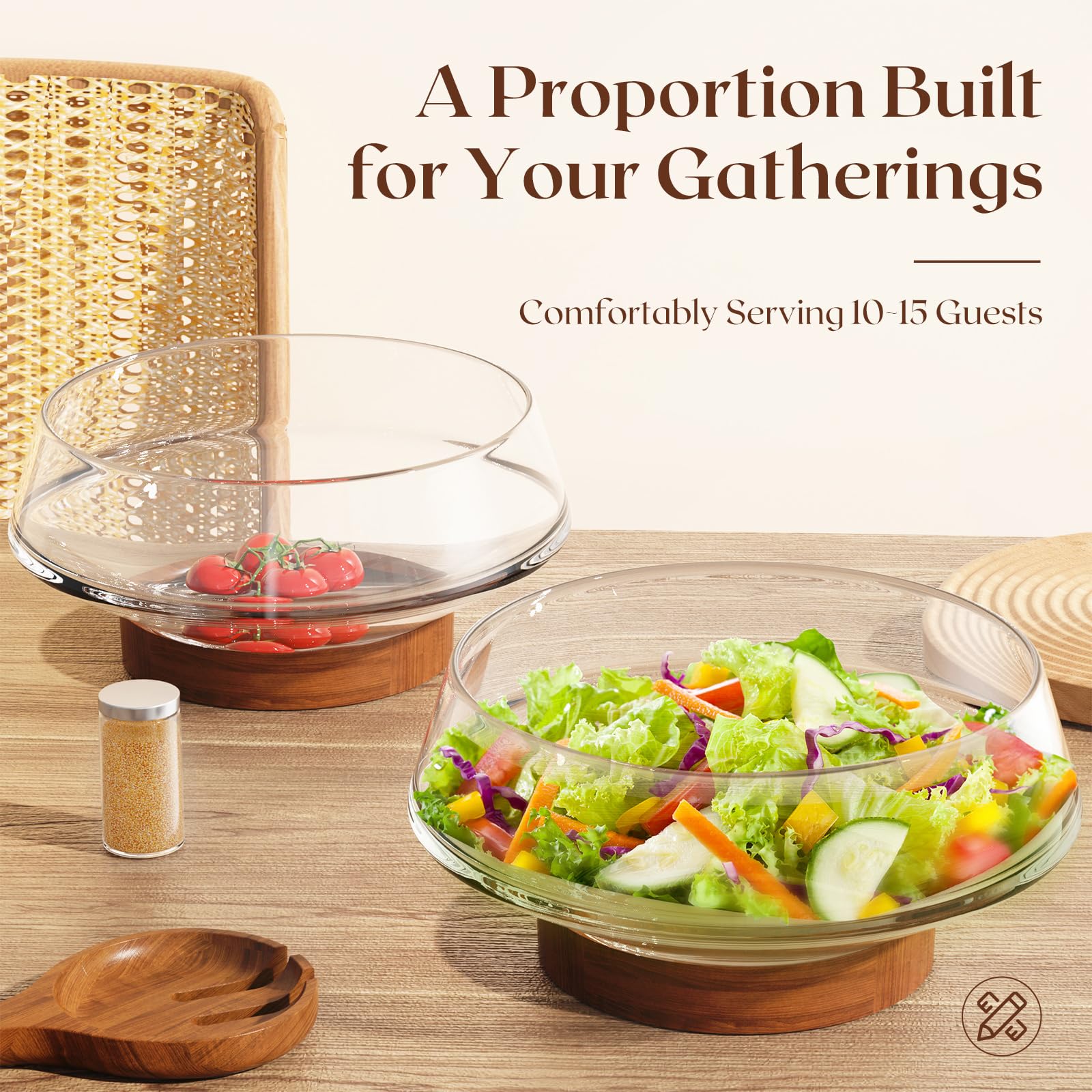 SoulThink serving utensils included with the set for effortless sharing.