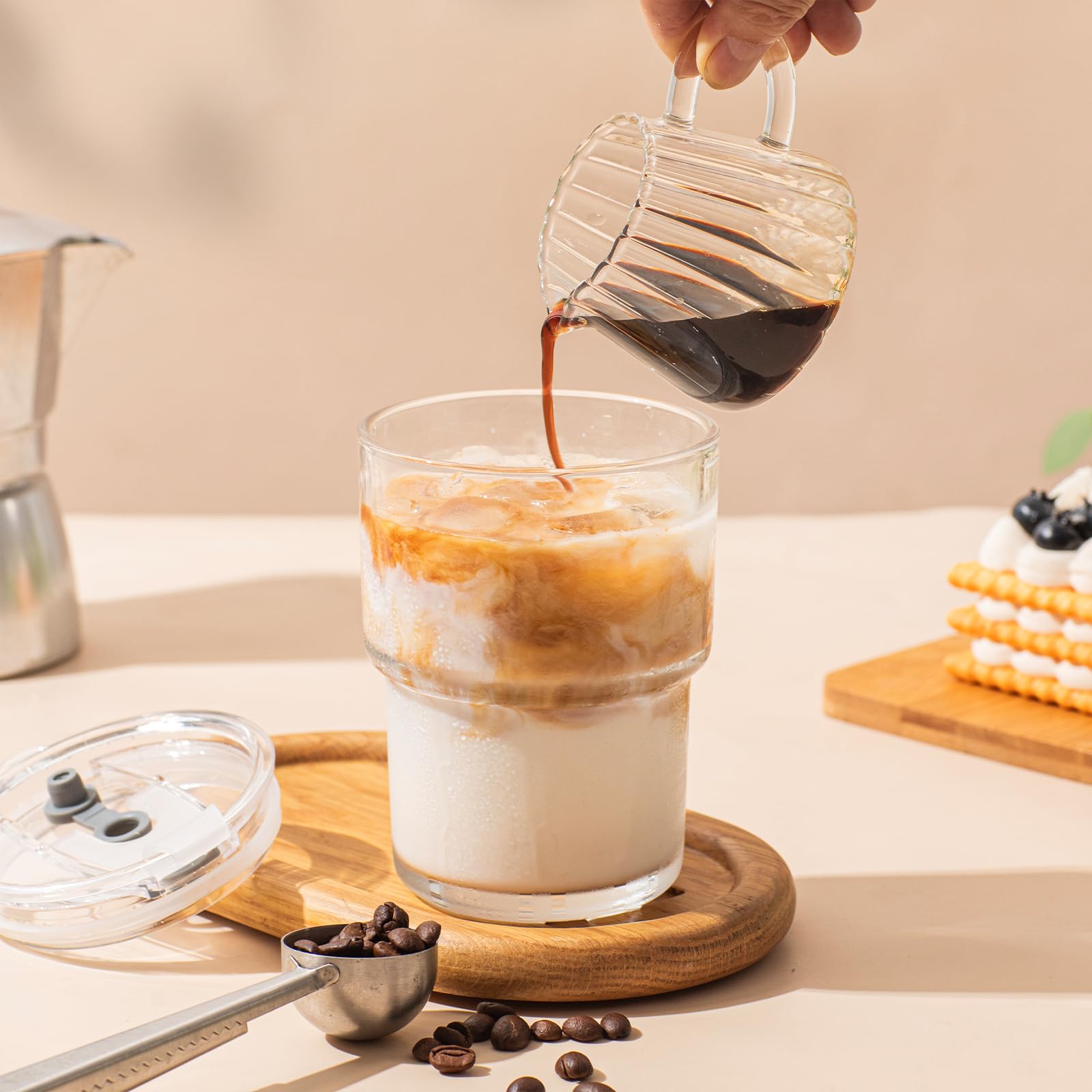SoulTimes dishwasher-safe glass tumbler for easy cleanup.