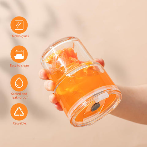 SoulTimes on-the-go glass tumbler in compact two-pack.