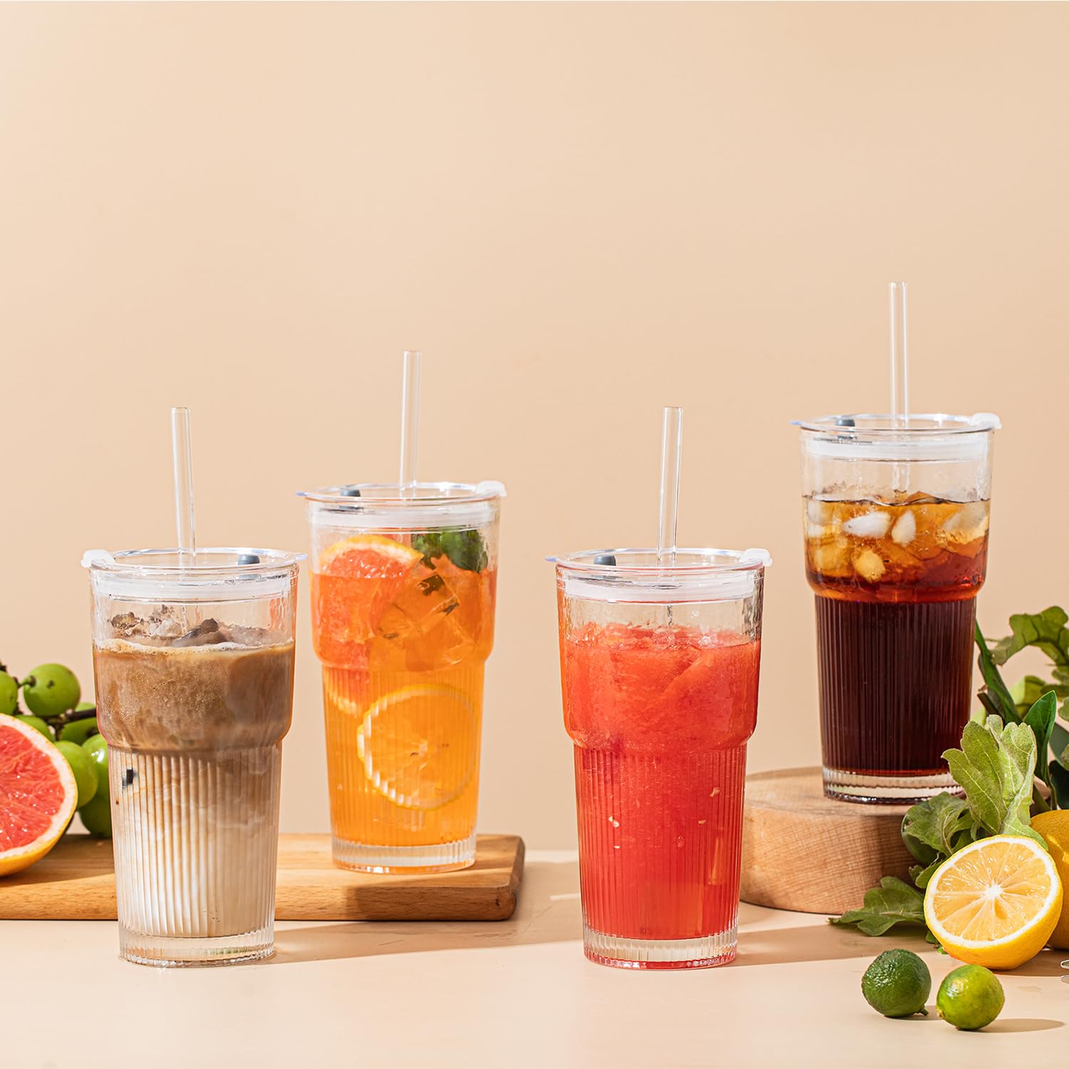 SoulTimes ribbed glass texture feels sturdy yet stylish.