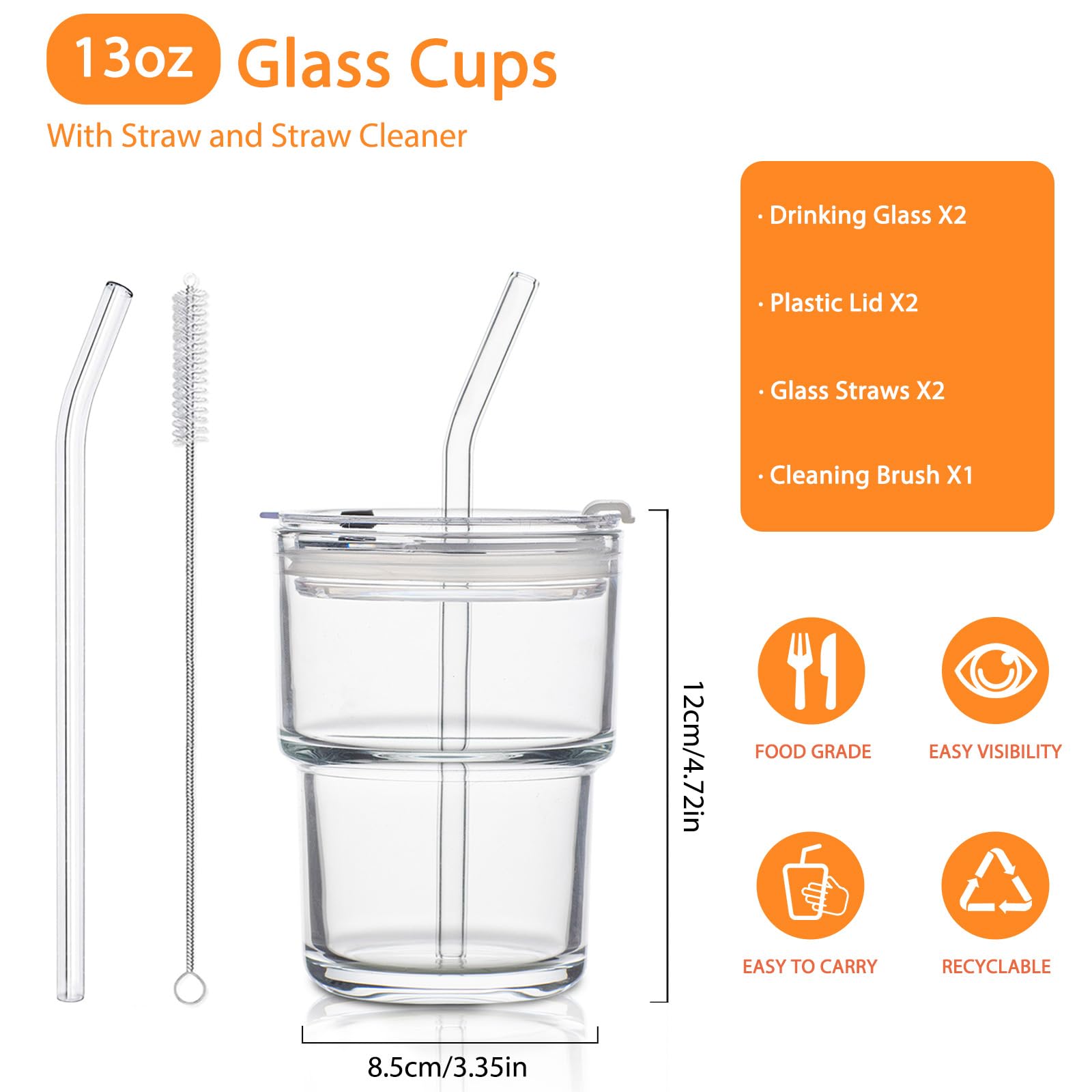SoulTimes thick-walled glass tumbler keeps beverages cool or warm.