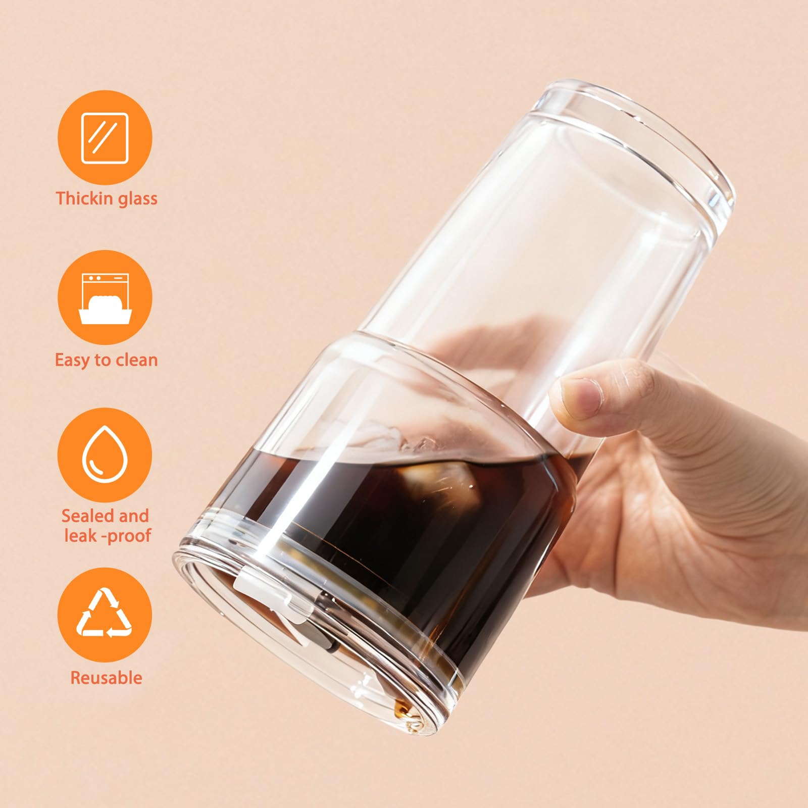 Smooth rim and wide mouth of SoulTimes tumbler for easy ice and toppings.