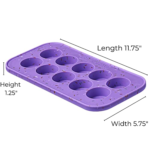 Souper Cubes 2-pack stacked trays, space-saving freezer organization.