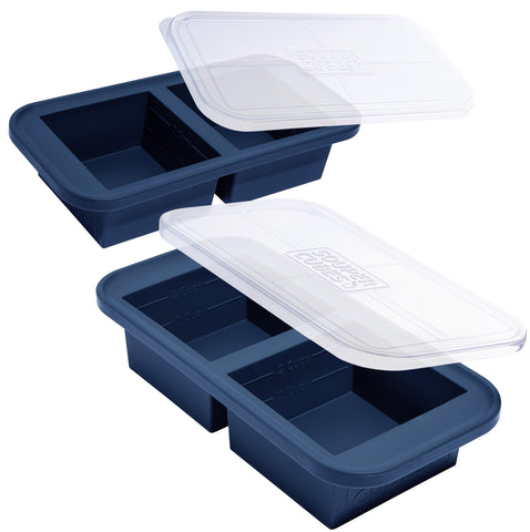 Souper Cubes blueberry pack two-cup silicone freezer mold for precise portions