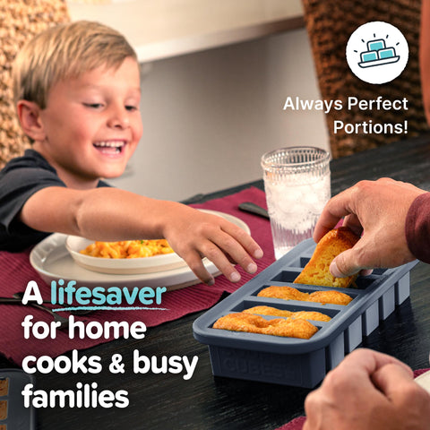 Souper Cubes dishwasher-safe silicone molds for easy cleanup.