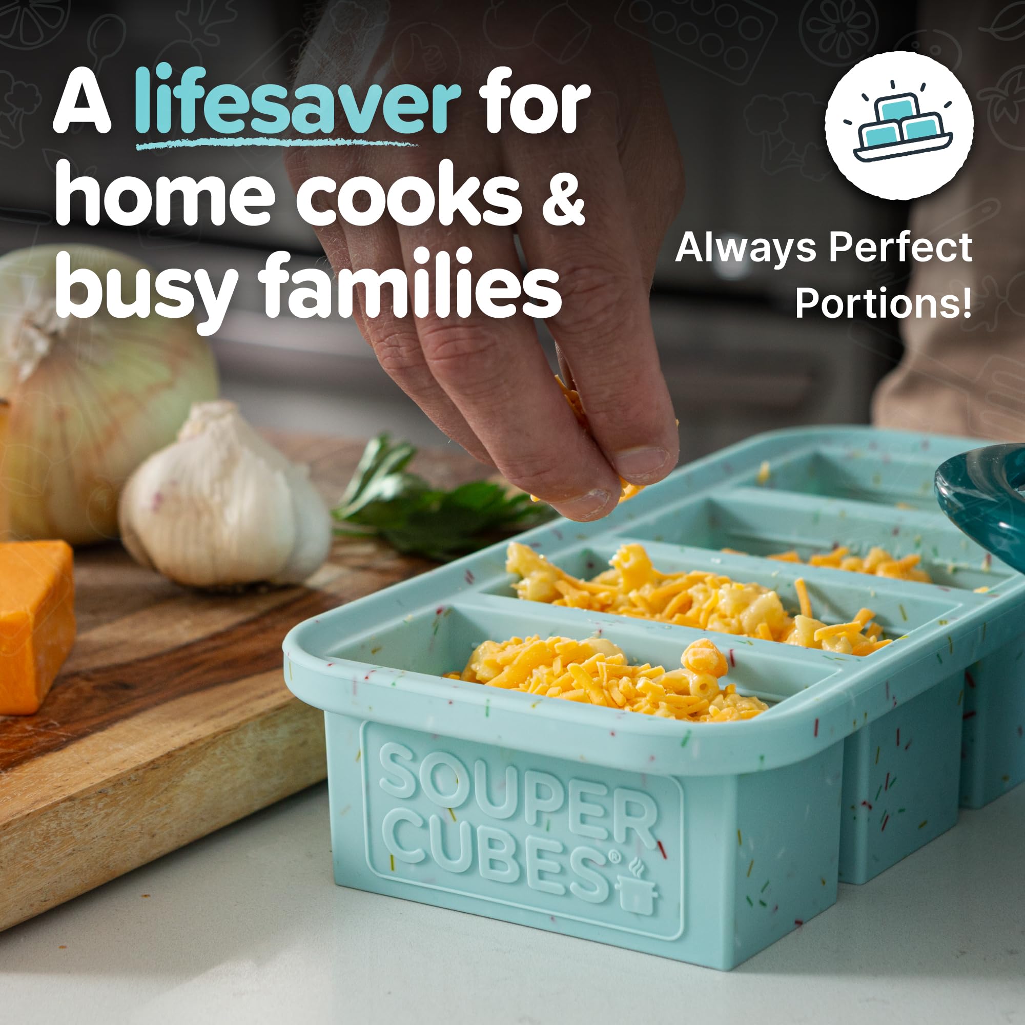 Souper Cubes dishwasher-safe and oven-safe design for versatile kitchen use.