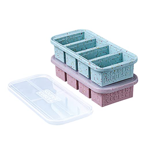 Souper Cubes freezer tray with lids 2-pack for organized meals.