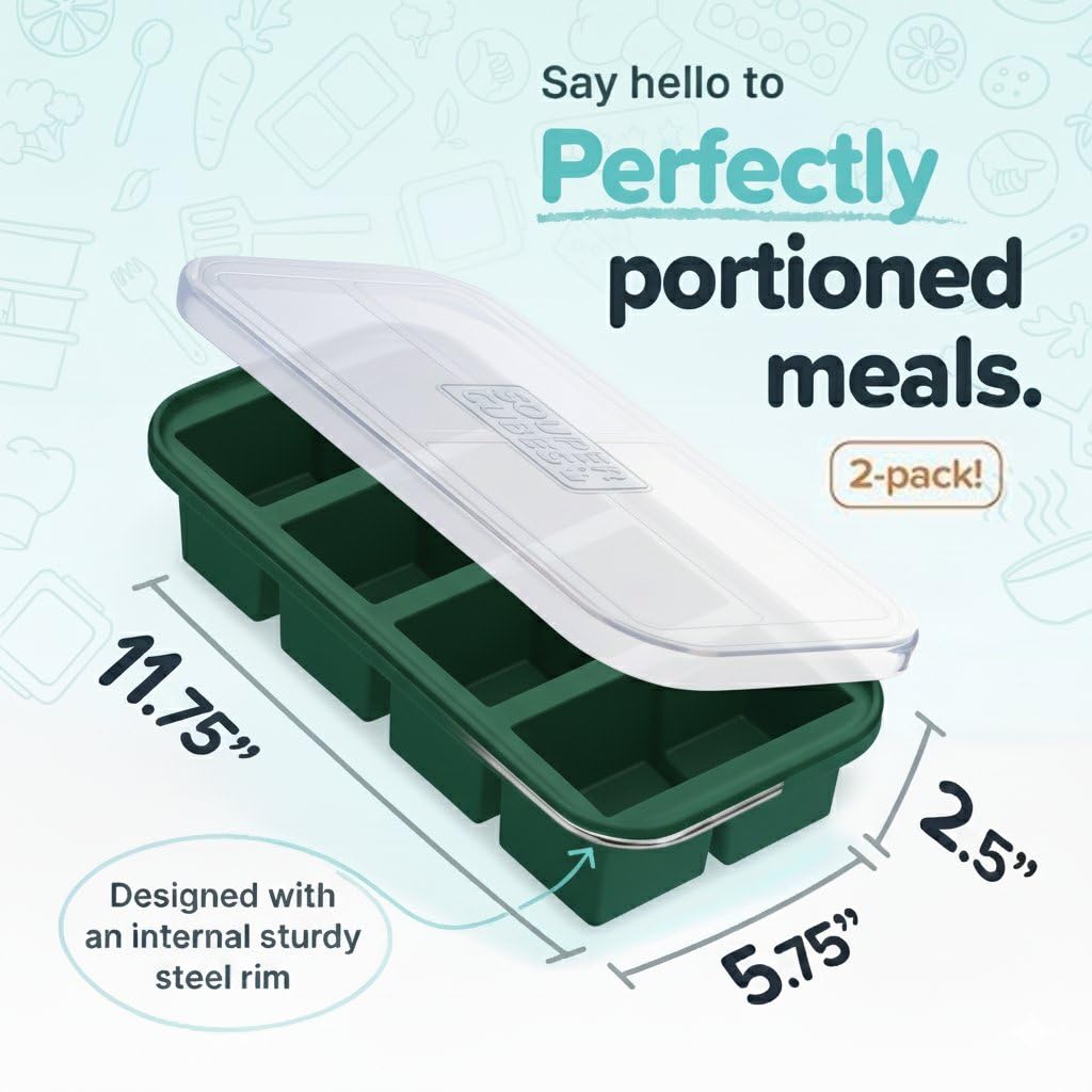 Souper Cubes Kale tray dishwasher-safe for easy cleanup