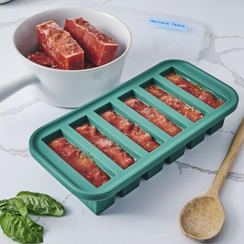 Souper Cubes kale freezer tray with lid for easy freezing