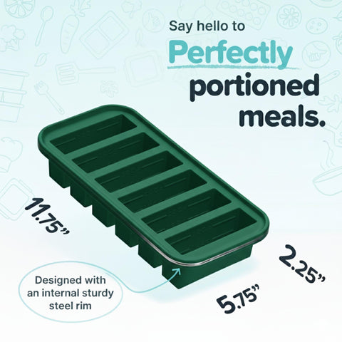 Souper Cubes kale oven-safe tray up to 415 F