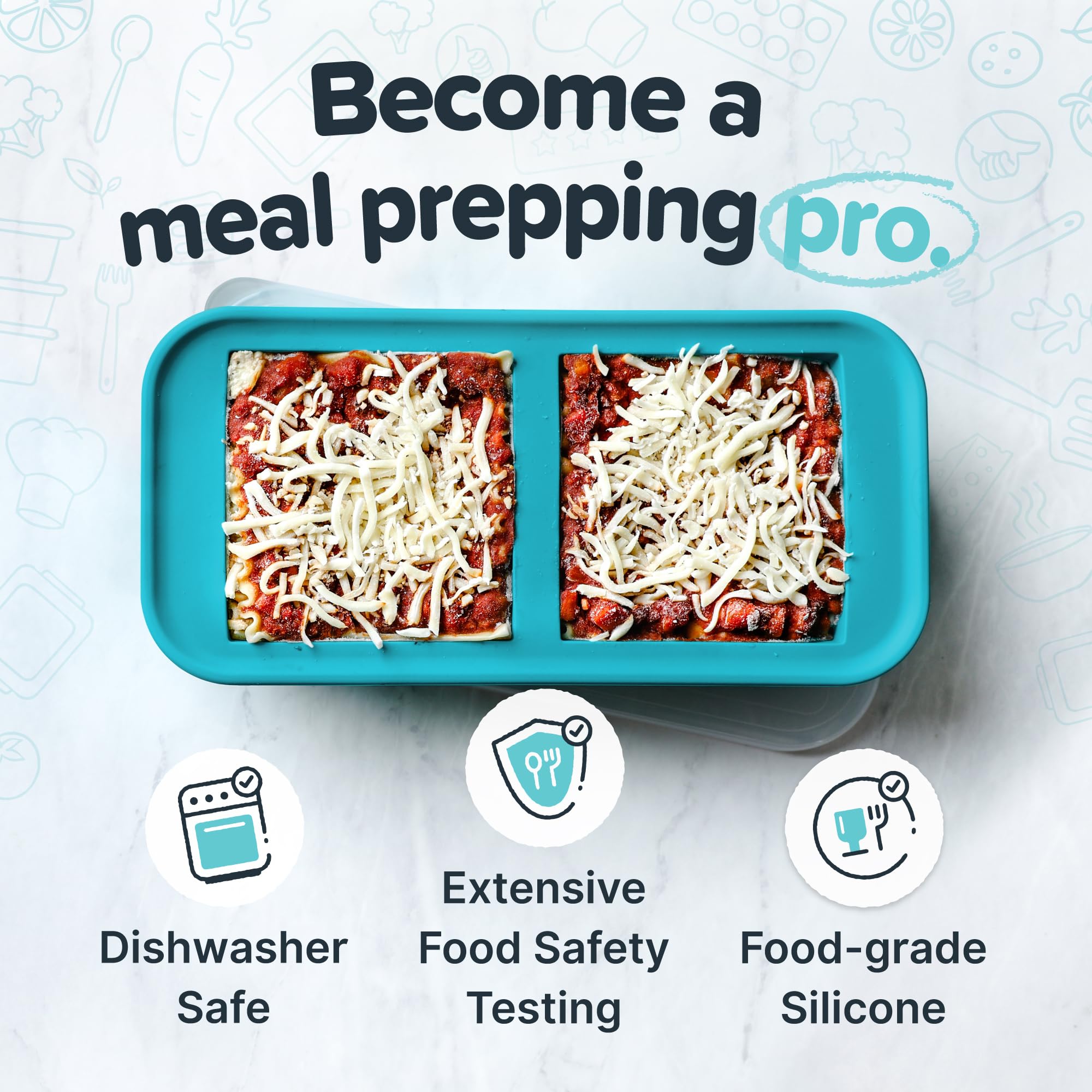 Souper Cubes oven-safe up to 415°F for quick freezer-to-oven transitions