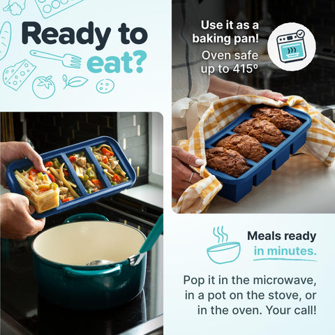 Souper Cubes silicone-free mold enabling easy dishwasher cleaning and quick portions
